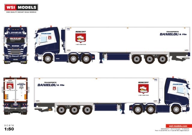 新品 01-4573 WSI 1/50 スカニア L. Danielou SCANIA S HIGHLINE
