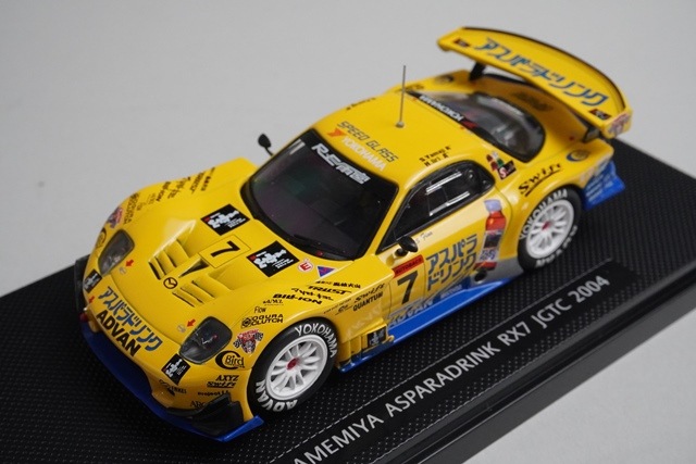 ミニカー 1/43 エブロ 43707 マツダ 雨宮 アスパラドリンク RX7 JGTC 2004 #7