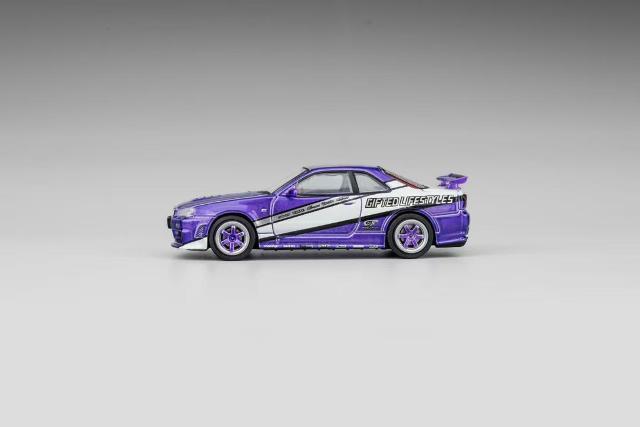 予約 LL-044-234 DM MODEL 1/64 日産 R34 Candy Purple(RHD