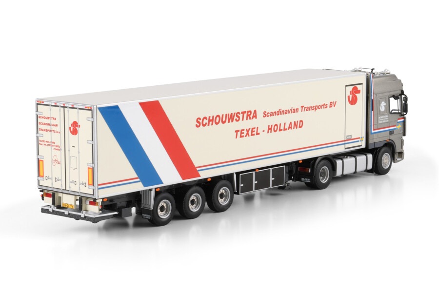 ͽ�� 01-4989 WSI 1/50   Schouwstra DAF 95XF SUPER SPACE CAB 4X2 REEFER TRAILER - 3 AXLE  �����ѡ����ڡ�������� 4x2 ����ȥ졼�顼��3���������