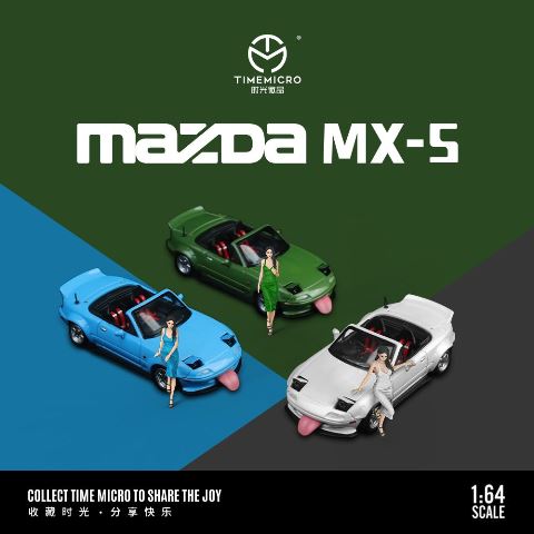 新品 TM646906-1 TimeMicro TM 1/64 マツダ Mazda MX5 Solid Color