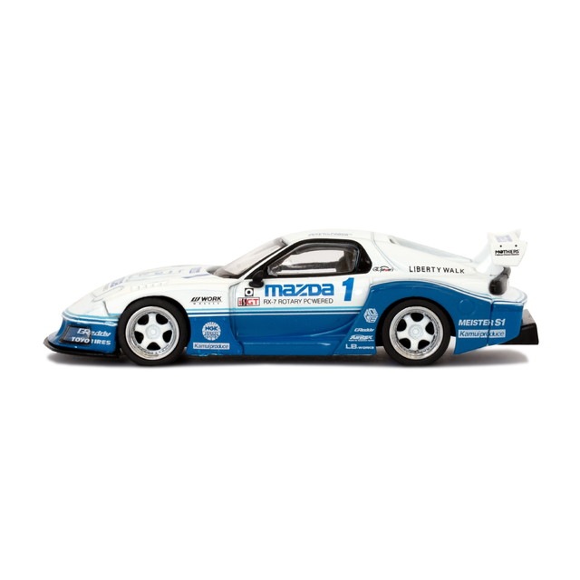 新品 MC198-WHBL TSM MINI-GT 1/64 マツダ Mazda RX-7 LB-Super