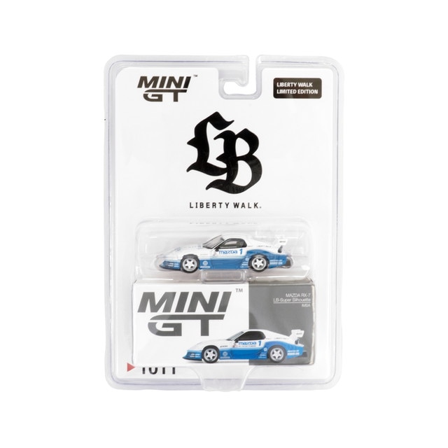 新品 MC198-WHBL TSM MINI-GT 1/64 マツダ Mazda RX-7 LB-Super