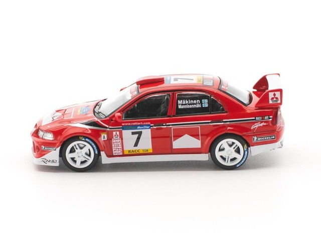 ͽ�� W640006 WORKS Model 1/64 ��ɩ ��󥵡����ܥ�塼����� MITSUBISHI LANCER EVOLUTION VI T. �ޥ��ͥ� 2001 WRC �����롼�˥� #7 