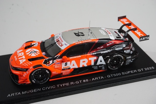 【B553】1:43模型 EBBRO BATHURST 12ｈ race 2 ジャングルジャングル 岩出店 和歌山市 岩出市 紀の川市 海南市 1/43 スパーク 43SGT25008 ARTA 無限 シビック タイプ R-GT GT500