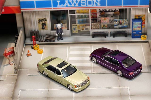 新品 W Street Weapon 1/64 メルセデス ベンツ Benz W140 S600 Dark