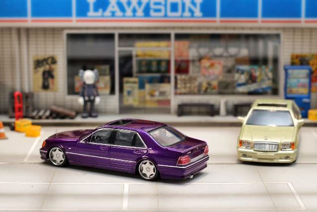 新品 W Street Weapon 1/64 メルセデス ベンツ Benz W140 S600 Dark