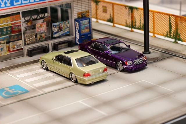 新品 W Street Weapon 1/64 メルセデス ベンツ Benz W140 S600 Dark
