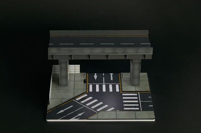 新品 You Car 1/64 都市高架シーン Urban Elevated Scene