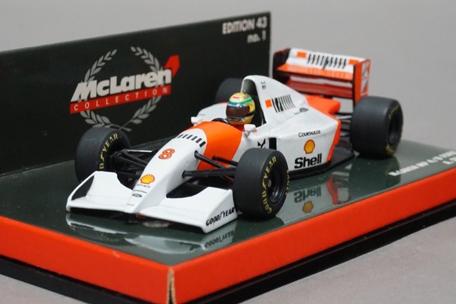 1/43 ミニチャンプス 630934308 マクラーレン MP 4/8 FORD A.セナ #8
