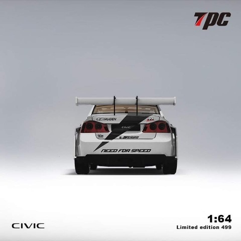 新品 TPC 1/64 ホンダ シビック Honda Civic FD2 Black white 改造