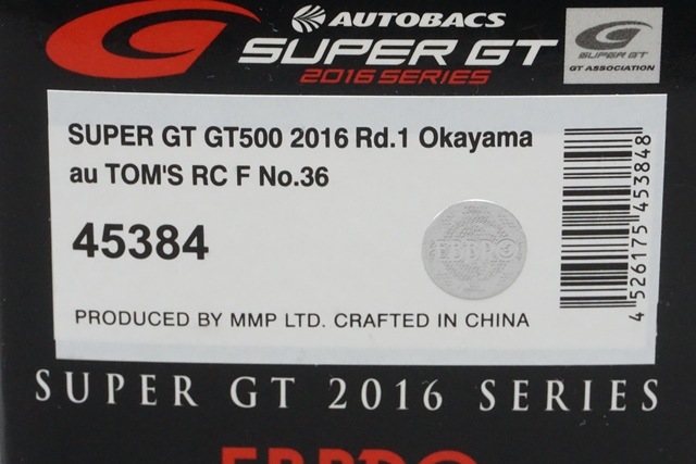 1/43 ���֥� 45384 �쥯���� au �ȥॹ RC F �����ѡ�GT GT500 ���� 2016 #36
