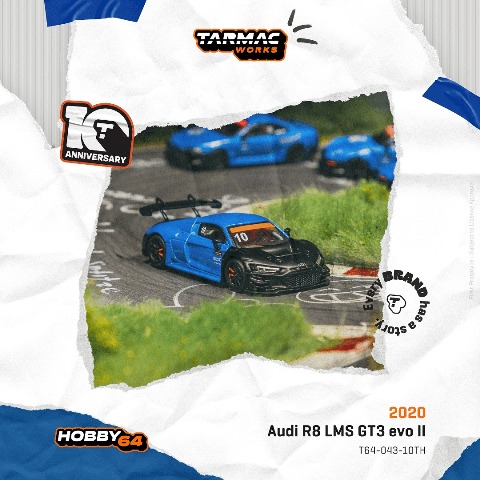 新品 T64-043-10TH Tarmac Works 1/64 アウディ Audi R8 LMS GT3 evo