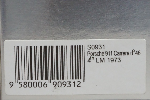 1/43 スパーク S0931 ポルシェ 911 カレラ LMルマン 4位 1973 #46