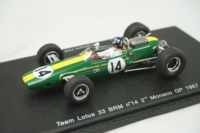 1/43 スパーク S1852 チーム ロータス 33 BRM モナコGP 2nd 1967 #14 G