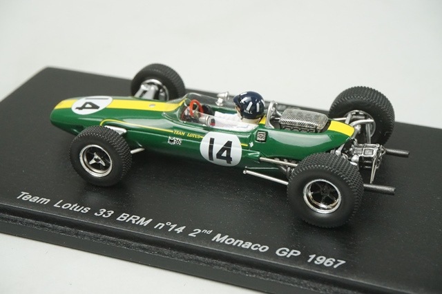 1/43 スパーク S1852 チーム ロータス 33 BRM モナコGP 2nd 1967 #14 G