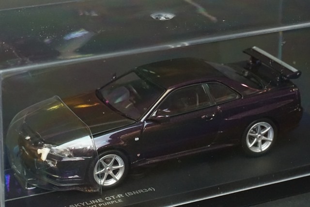 スカイラインBNR33ミニカー（非売品） 1/43 京商 03382MP 日産 スカイライン GT-R (BNR34) Vスペック