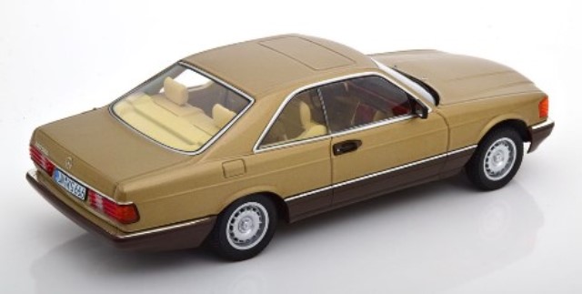 Miniature Mercedes 500 SEC C126 1987 - Goldmetallic - Norev KK Scale 1/18 (prévente)