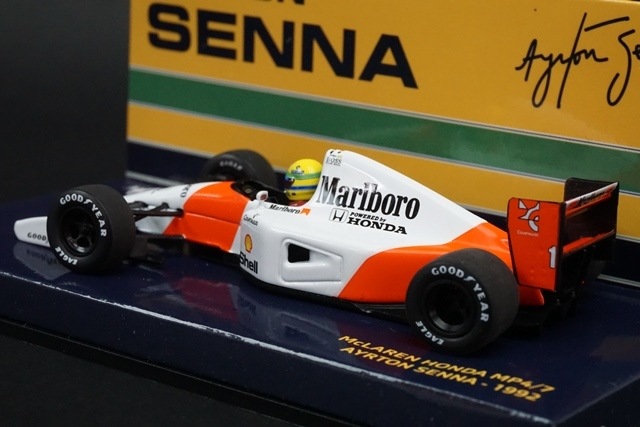 ミニチャンプス 1/43 アイルトンセナ MP4-7 1992 1/43 ミニチャンプス 540924301 マクラーレン マクラーレン ホンダ MP4