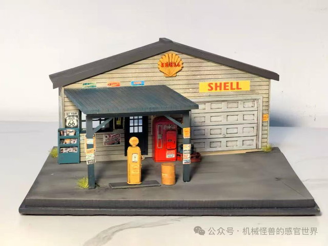 予約 Liberty64 1/64 ジオラマ 倉庫 ガソリンスタンド Miniature Gas