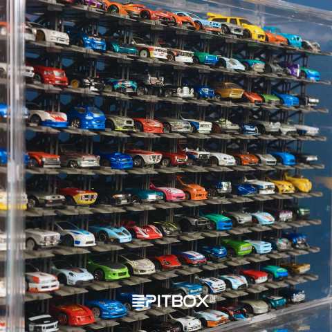 ͽ�� Pitbox 1/64  120 Bays Display Box �ǥ����ץ쥤������ 120���Ǽ��ǽ ��Ʃ���������Τ�