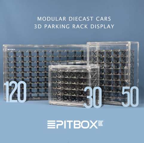 ͽ�� Pitbox 1/64  120 Bays Display Box �ǥ����ץ쥤������ 120���Ǽ��ǽ ��Ʃ���������Τ�