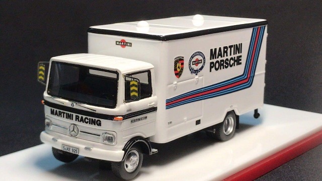 【ScaleMini 】Mercedes-Benz LP 608 Porsche 予約 Scalemini 1/64 Benz LP 608 ベンツ トラック MARTINI Porsche