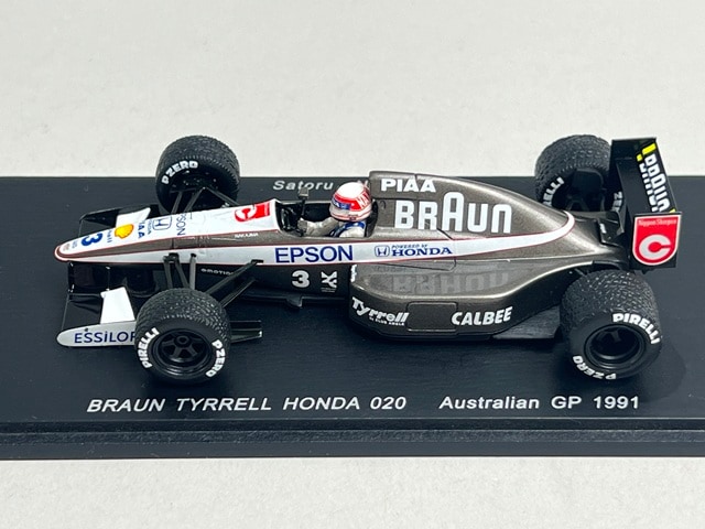 1/43 スパーク FS02 レーシングオン特注 BRAUN ティレル ホンダ 020