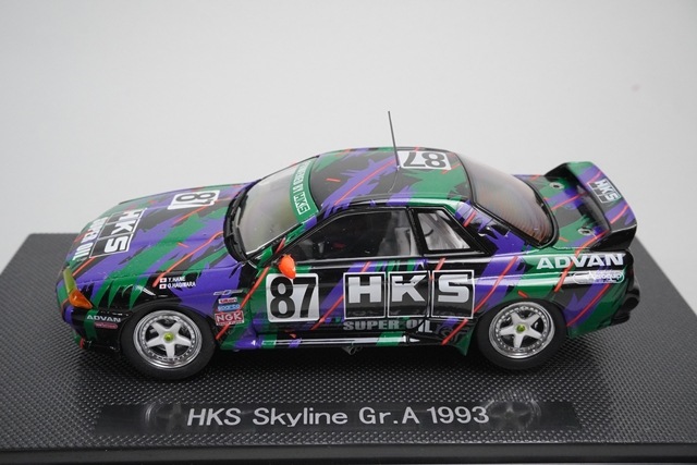 1/43 エブロ 44159 HKS スカイライン Gr.A 1993 #87 グリーン/ブラック