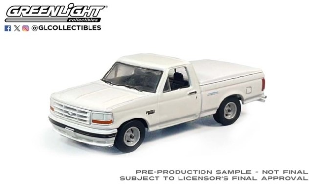 ͽ�� 30511 GreenLight 1/64 �ե����� 1994 Ford F-150 SVT Lightning with Tonneau Bed Cover - White 