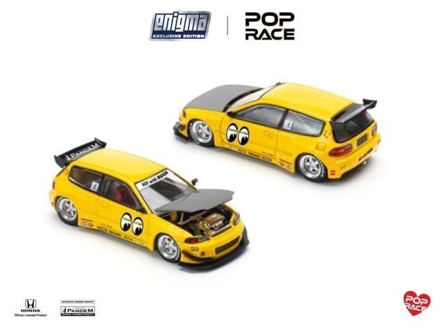 1/64ミニカー PANDEMシビック ワタナベ深リムカスタム 予約 PRE0010 Pop Race x Enigma 1/64 ホンダ シビック Pandem
