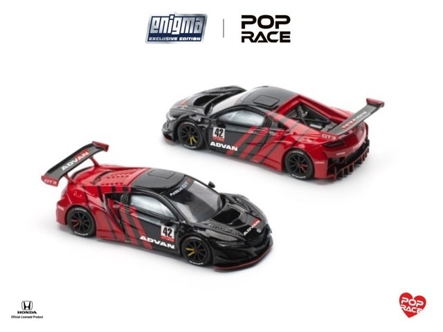 ͽ�� PRE0011 Pop Race x Enigma 1/64 �ۥ�� NSX GT3 Evo22 Advan �����������顼ͭ �֥ꥹ����Ver