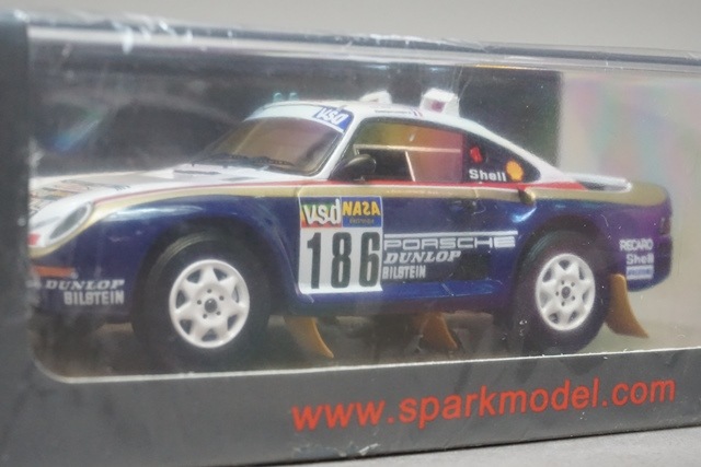 1/43 スパーク S7815 ポルシェ 959 ダカール パリ 1986 優勝 #186 R