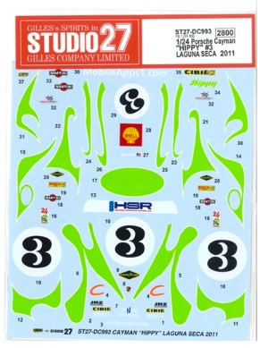 ���DC993 ��������27 1/24 �ݥ륷�� �����ޥ� "HIPPY" #3 LAGUNA SECA  2011