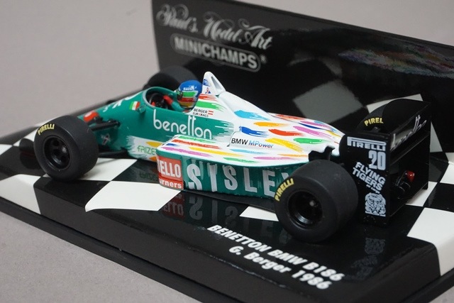ミニカー 1/43 ミニチャンプス ベネトンBMW B186 G.ベルガー