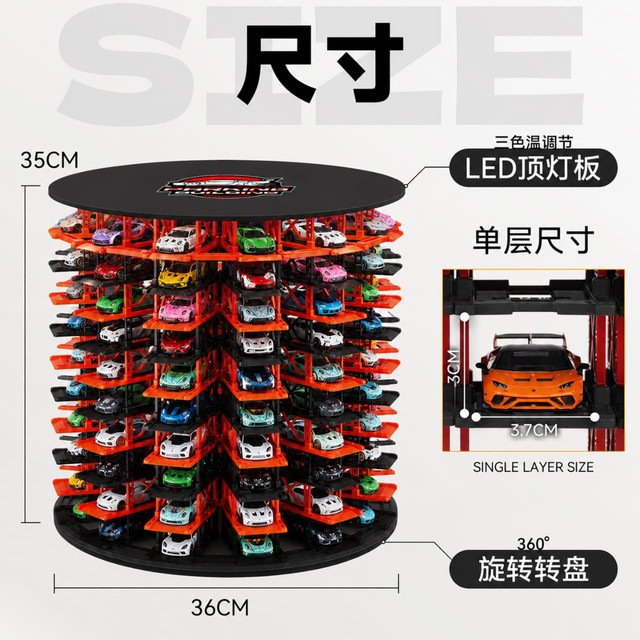 予約 OEM 1/64 組み立て式 ジオラマ パーキング ガレージ Rotating