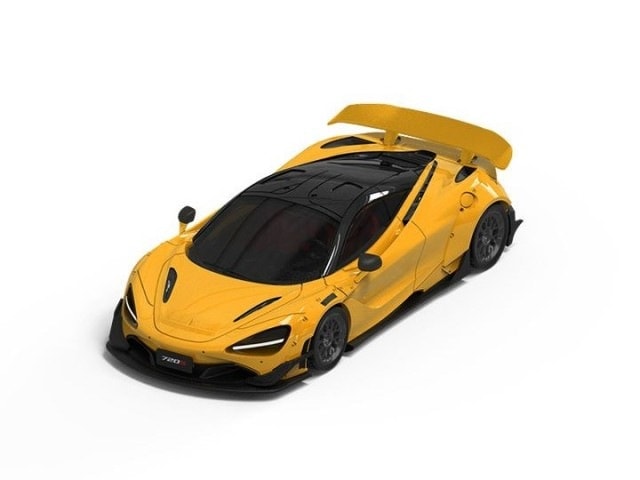 DMH 1/64 マクラーレン P1 イエロー DMH 1:64 Yellow P1 Super Racing Sports Model Diecast Resin