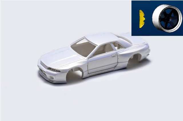 新品 404 Error 1/64 GTR R32 Rocket Bunny 改造 Pearl White, Boost