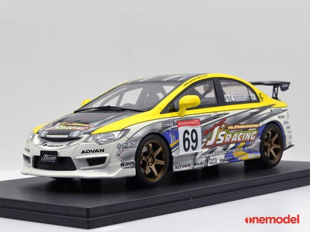 新品 20C02-01 onemodel 1/18 ホンダ Civic FD2 J's Racing Racing