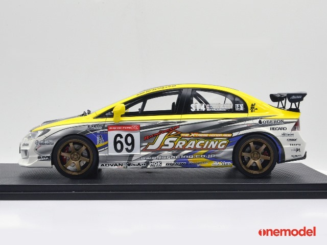 新品 20C02-01 onemodel 1/18 ホンダ Civic FD2 J's Racing