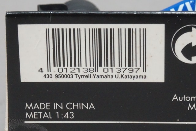 1/43 ミニチャンプス 430950003 ティレル ヤマハ 023 片山右京 #3