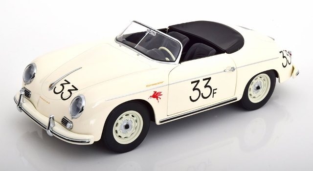 305-049 KK 1/12 ポルシェ 356 A Speedster 1955 Porsche 356 A Speedster Black Diecast Model Car | KK Scale