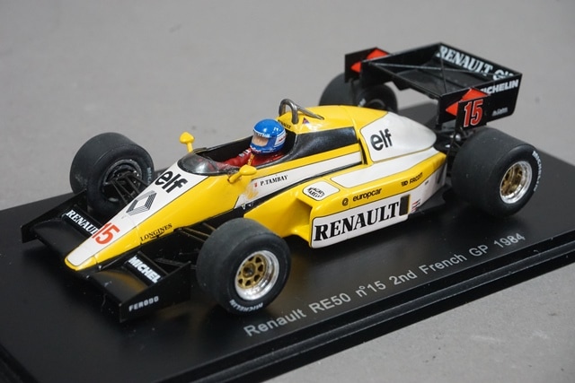 1/43 スパーク S1708 ルノー RE50 フランスGP 2nd 1984 #15 P.タンベイ