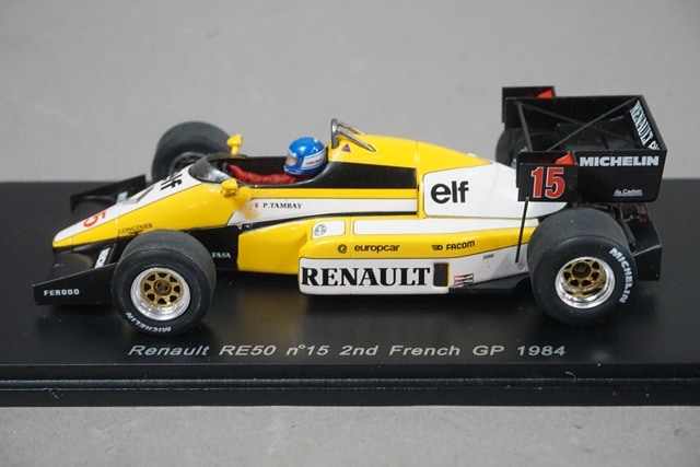 1/43 スパーク S1708 ルノー RE50 フランスGP 2nd 1984 #15 P.タンベイ