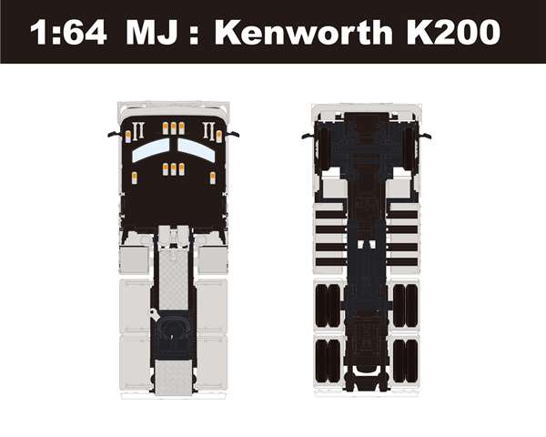 新品 MJ 1/64 ケンワーク Kenworth K200 Black, Boost Gear ミニカー通販
