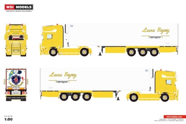 自動車 WSI 01-2028 SCANIA TOPLINE 1/50 WSI 1:50 Scale Scania R5 Topline J Weidneraar Diecast Model