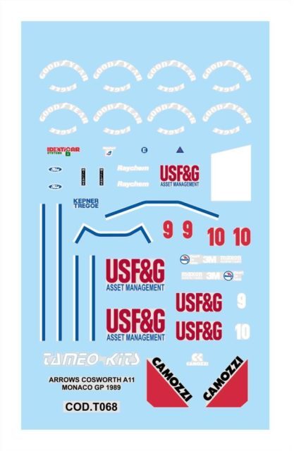取寄せTMK100 タメオキット 1/43 ARROWS A11 Monaco G.P. 1989