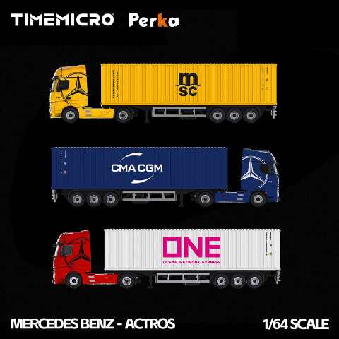 予約 Time Micro TM x Perka 1/64 Actros Container Truck コンテナ