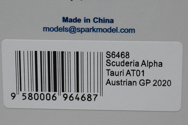 1/43 スパーク S6468 スクーデリア アルファタウリ AT01 オーストリア