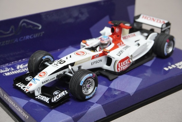 タバコ仕様 カスタム品 B-A-R HONDA 005 TAKUMA SATO 1/43 ミニチャンプス 403030099 ホンダ BAR 005 テストカー 2003